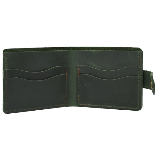 Кошелек мужской кожаный TARWA RE-wall-005 зеленый