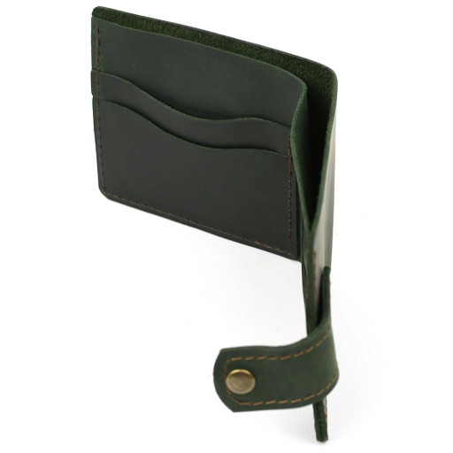 Кошелек мужской кожаный TARWA RE-wall-005 зеленый