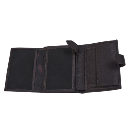 Шкіряне портмоне BOND 527-286 коричневий флотар