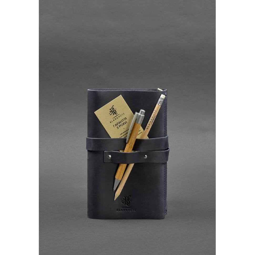 Шкіряний блокнот (Софт-бук) 1.0 синій