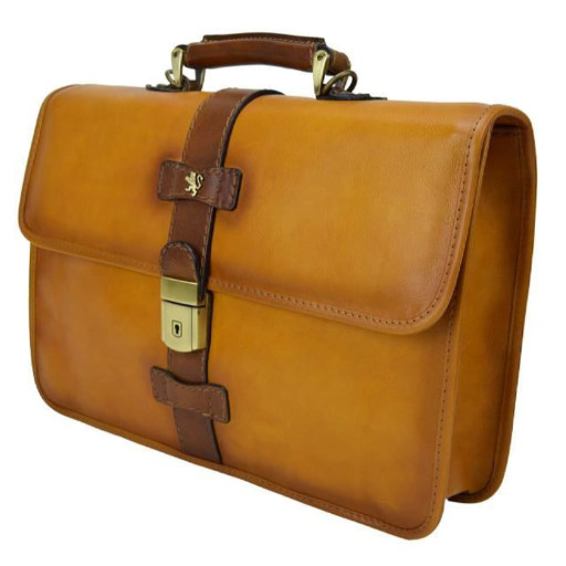 Pratesi BNE458 - Briefcase Anghiari in cow leather Briefcase Anghiari Black
