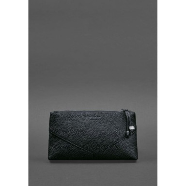 Women's leather cosmetic bag Dark blue