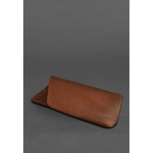 Шкіряний чохол для окулярів Світло-коричневий Краст