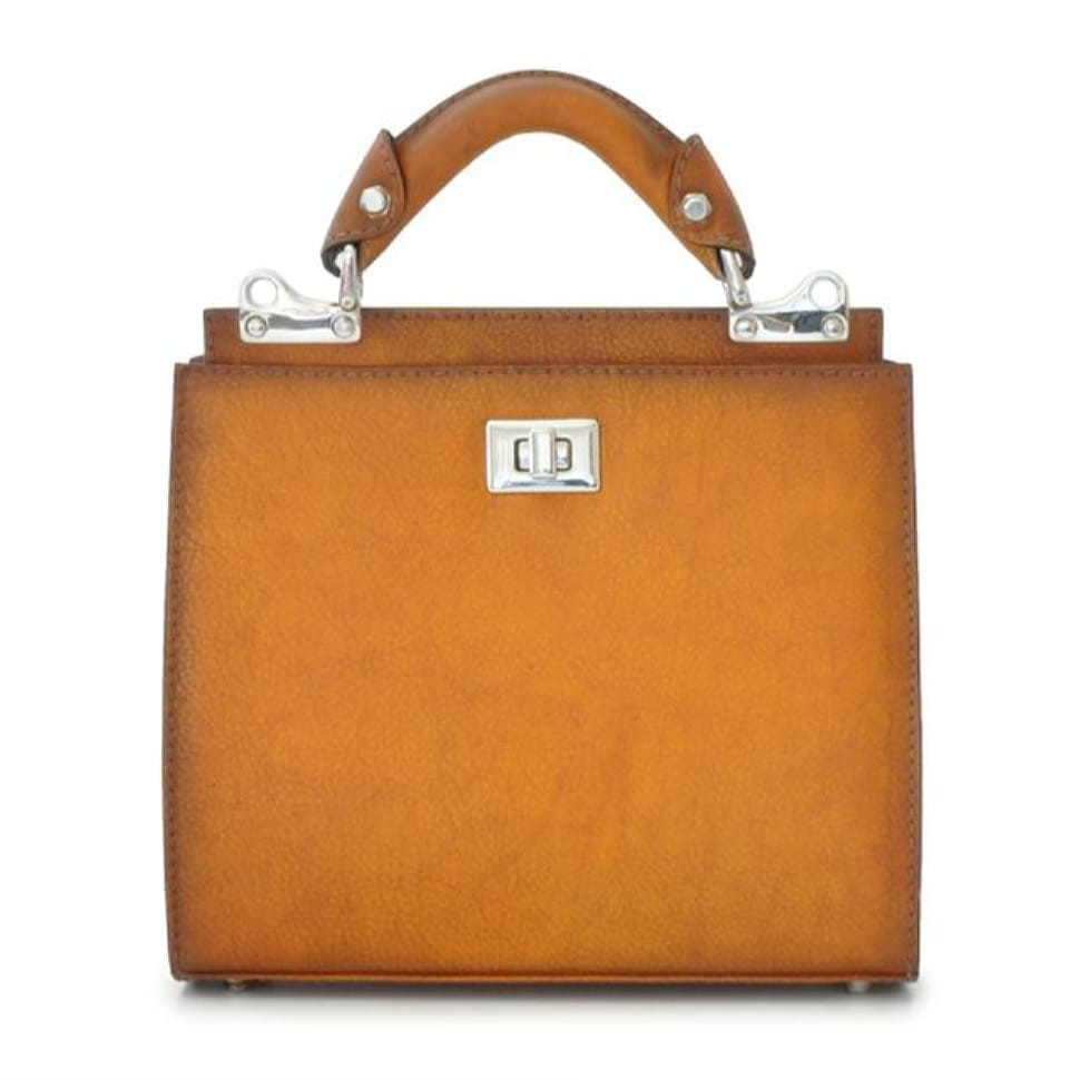 Pratesi TMA150/26 - Lady Bag Anna Maria Luisa de' Medici Small in cow leather Intreccio Brown