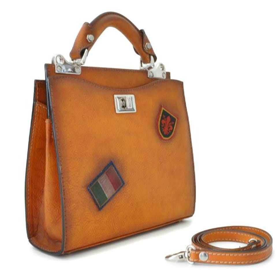 Pratesi TMA150/26 - Lady Bag Anna Maria Luisa de' Medici Small in cow leather Intreccio Brown