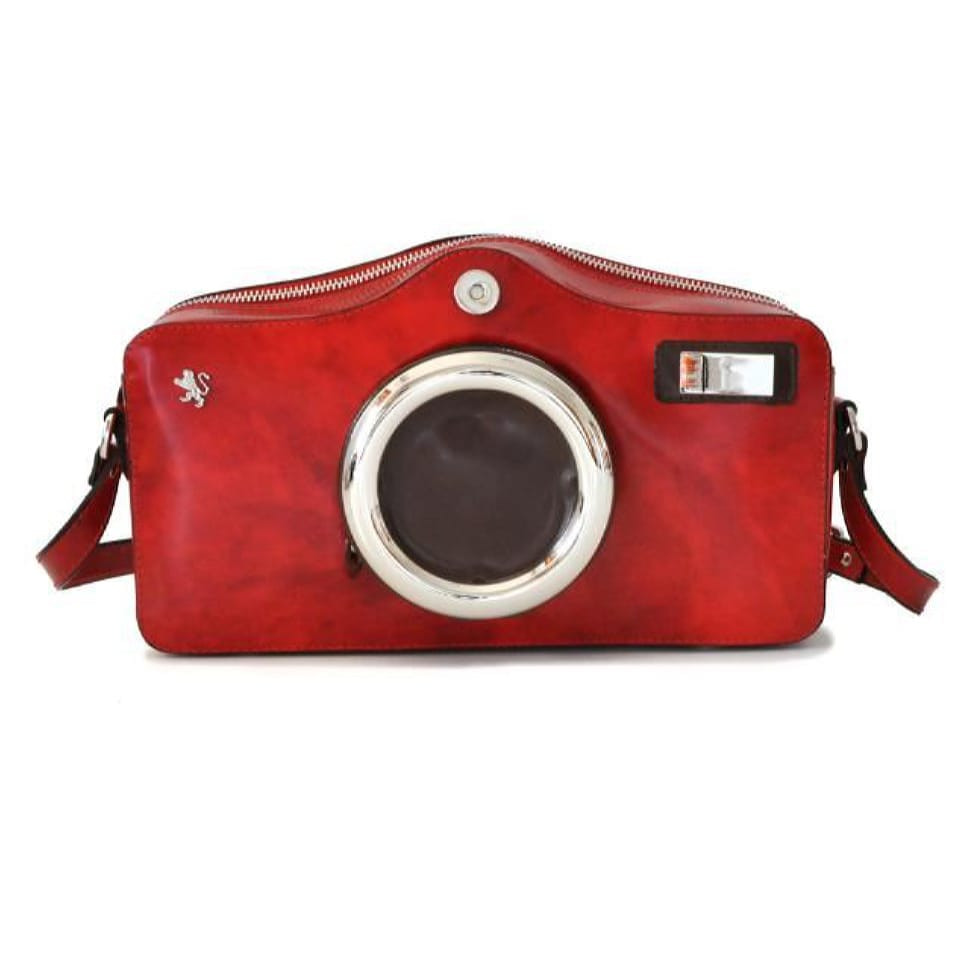 Pratesi RCL444 - Photocamera Radica Shoulder Bag in cow leather Radica Cherry