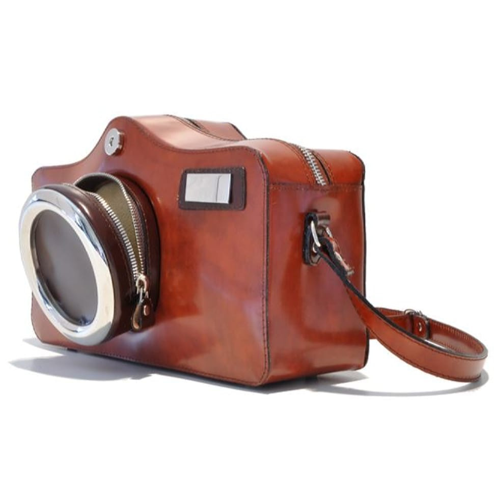 Pratesi RCL444 - Photocamera Radica Shoulder Bag in cow leather Radica Cherry