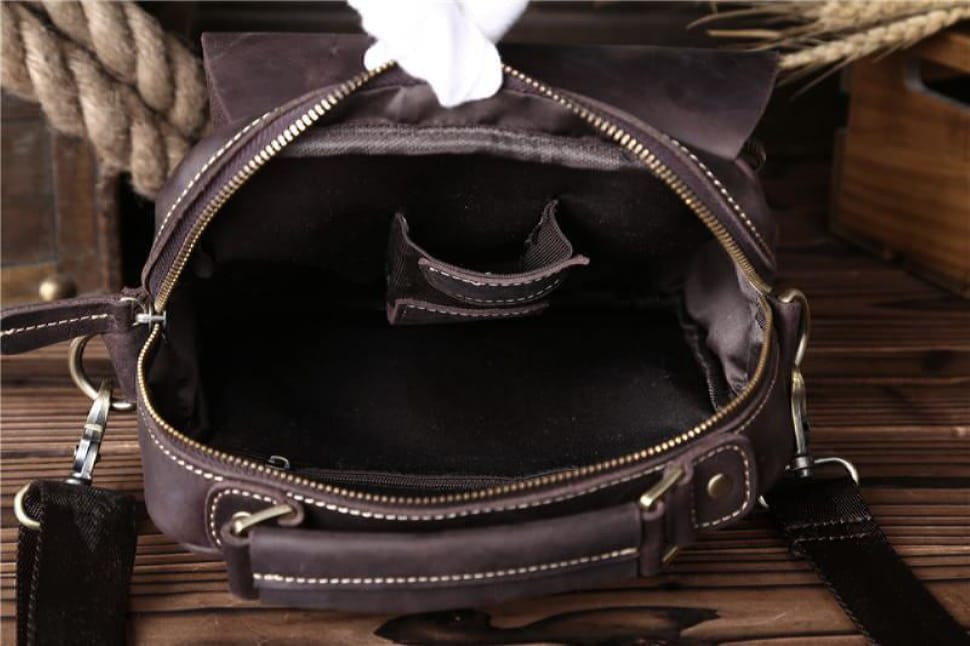 Чоловіча шкіряна сумка через плече, колір коричневий, Bexhill bx035bl