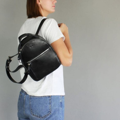 Groove S Leather Backpack black