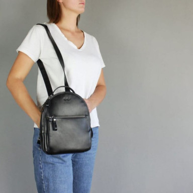 Groove S Leather Backpack black