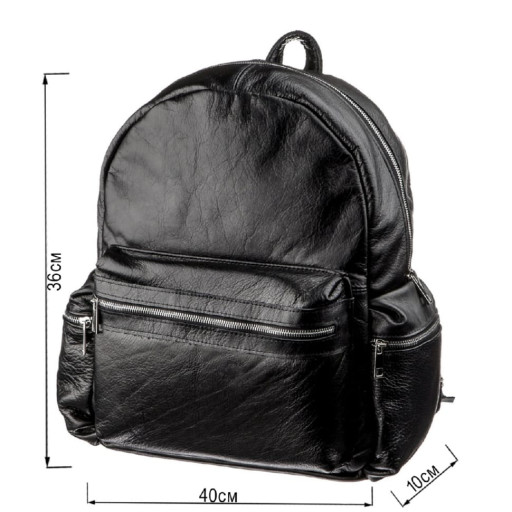 Рюкзак SHVIGEL 11260 кожаный Черный