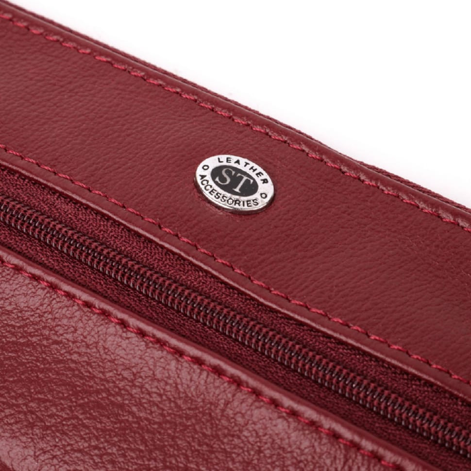 Вместительная ключница из натуральной кожи ST Leather 22508 Бордовый