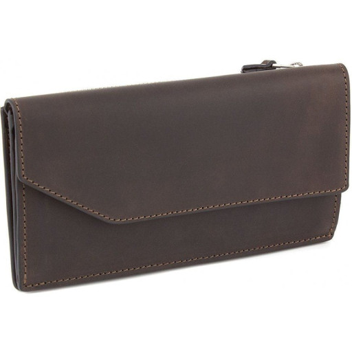 Портмоне шкіряне Elegante, шоколад матовий Grande Pelle 514120
