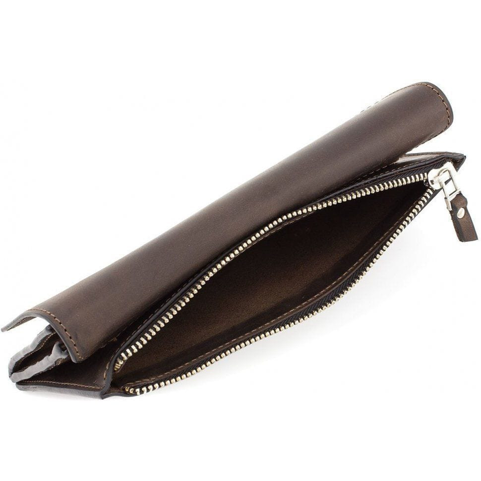 Портмоне шкіряне Elegante, шоколад матовий Grande Pelle 514120