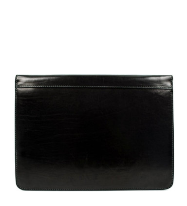 Womens Leather A4 Documents Folder Organizer - Candide -  Black color -  Time Resistance 5198301W