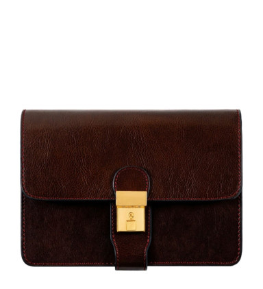 Leather Clutch Purse - The Maltese Falcon - Brown color - Time Resistance 5239001