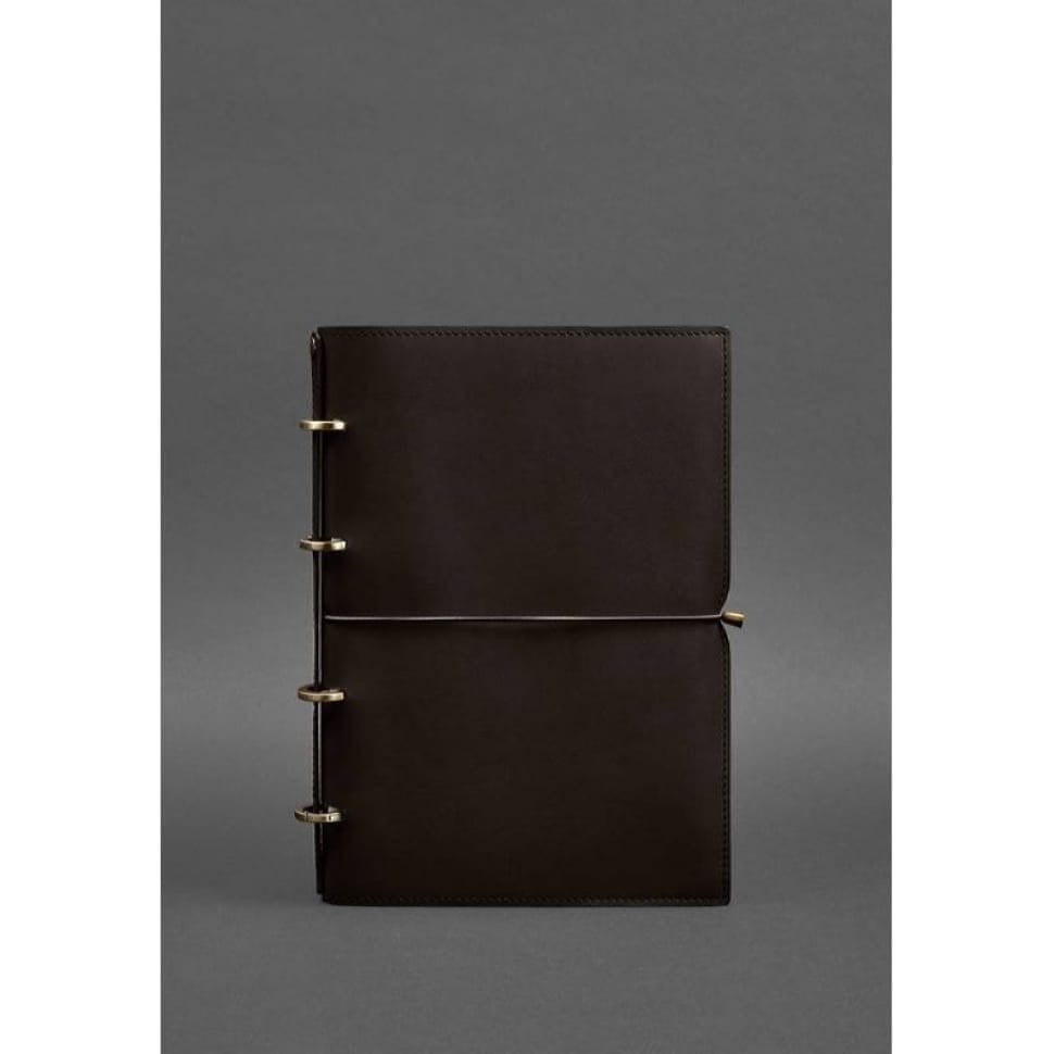 Leather notebook A4 on rings (soft-book) 9.0 soft cover brown