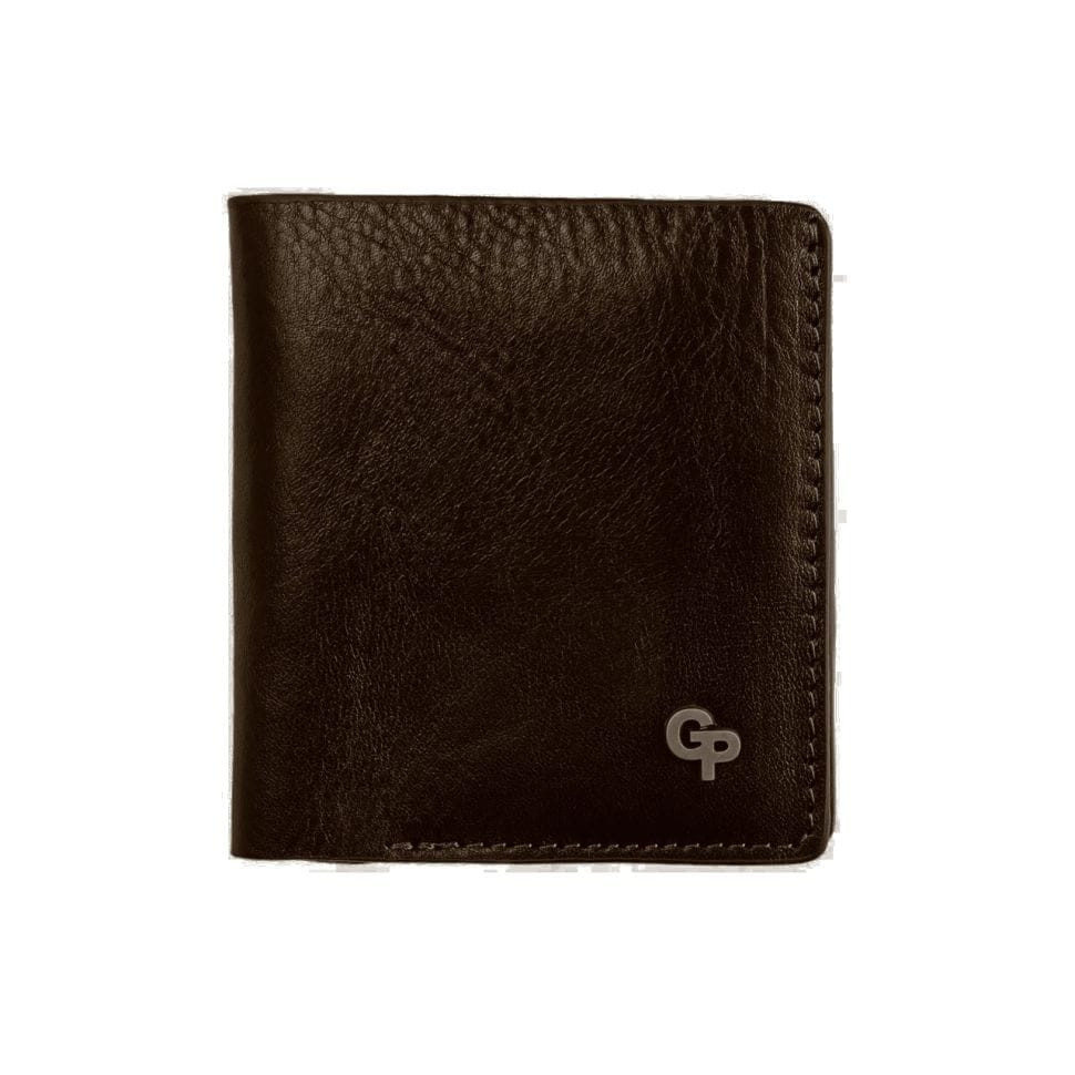 Mens leather bifold wallet with coin holder Grande Pelle 528620 brown