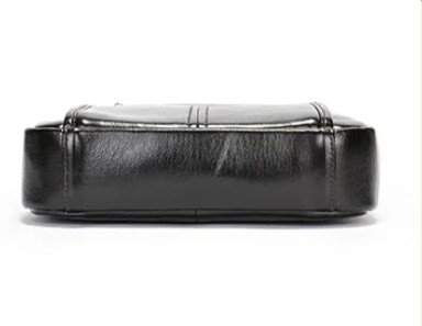 Тёмно-коричневая барсетка из кожи А4 Bexhill Bx8577 Deep Coffe