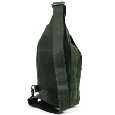 Fashionable backpack sling on one harness green TARWA RE-4007-3md