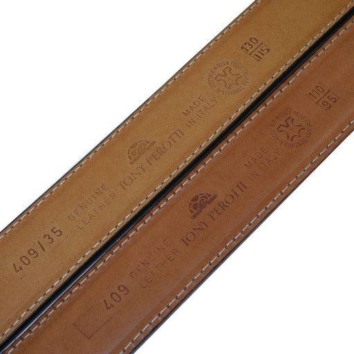 Шкіряний ремень 409 moro коричневий TONY PEROTTI