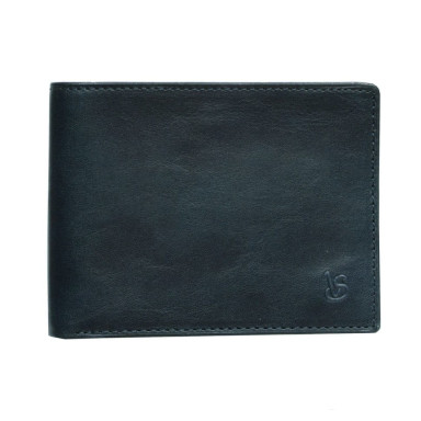 Leather wallet Viasorte 537 navy blue