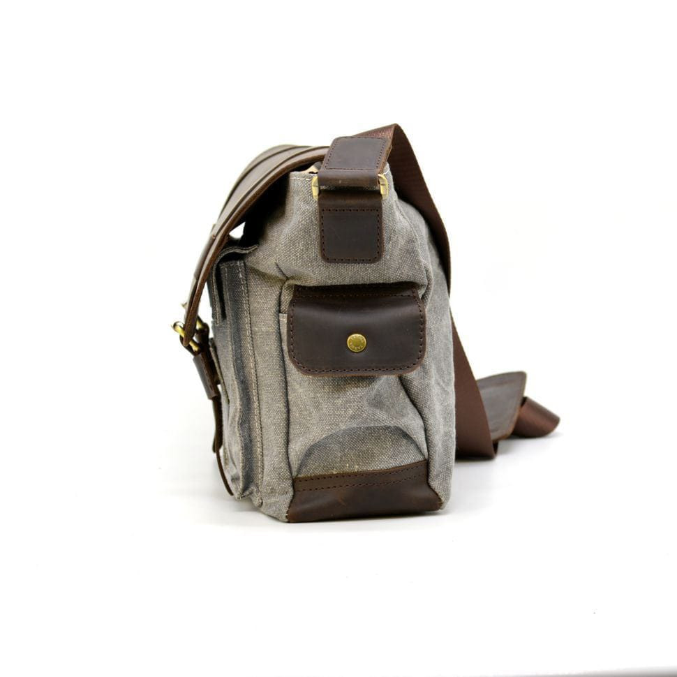 Чоловіча сумка мікс тканини канвас і шкіри RGj-6690-4lx TARWA