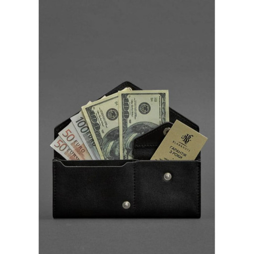 Жіночий шкіряний гаманець Керрі 1.0 чорний Krast