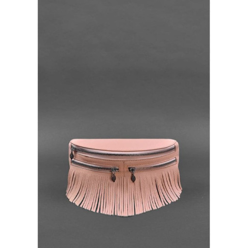 Шкіряна сумка на пояс Spirit рожева