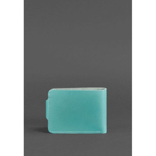 Жіноче шкіряне портмоне 4.3 бірюзове