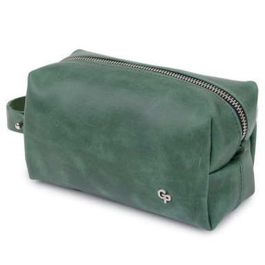 Green cosmetic bag Grande Pelle 803191