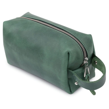 Green cosmetic bag Grande Pelle 803191