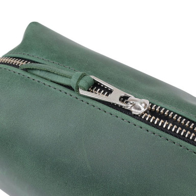 Green cosmetic bag Grande Pelle 803191