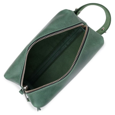 Green cosmetic bag Grande Pelle 803191