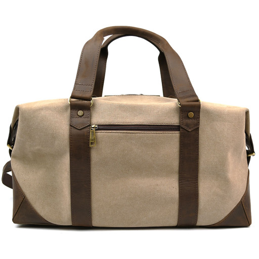 Дорожня спортивна сумка TARWA RCs-0320-4lx з пісочного канвасу та шкіри крейзі хорс