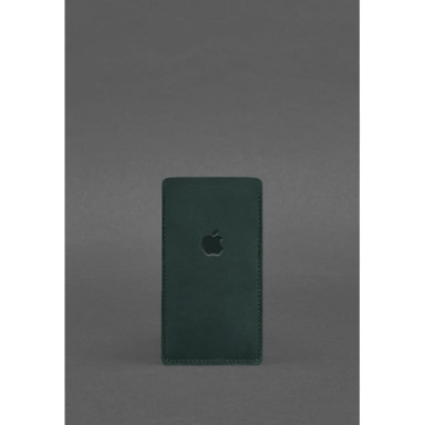 Кожаный чехол для iPhone 12 Зеленый Crazy Horse
