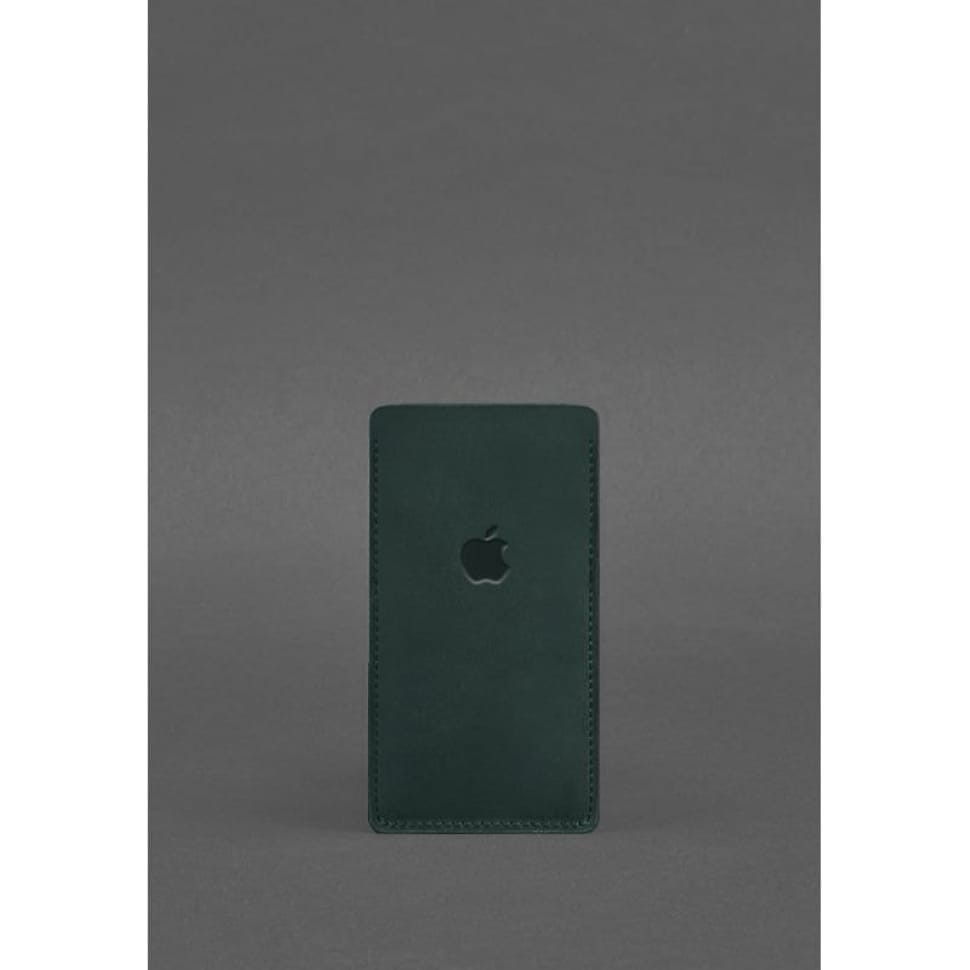 Шкіряний чохол для iPhone 12 Зелений Crazy Horse