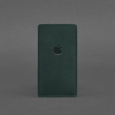 Кожаный чехол для iPhone 12 Зеленый Crazy Horse