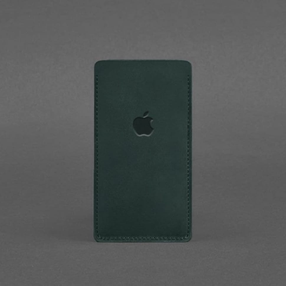 Шкіряний чохол для iPhone 12 Зелений Crazy Horse