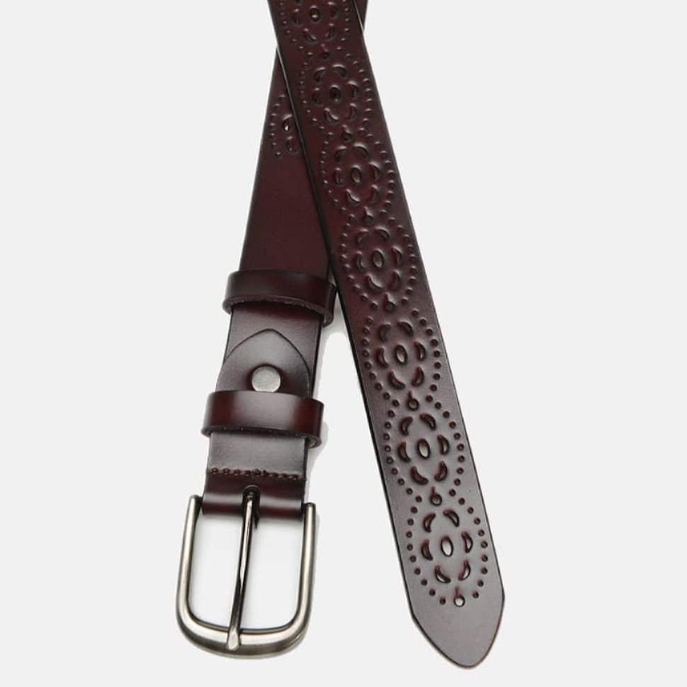 Жіночий ремінь шкіряний CV1ZK-040-coffee