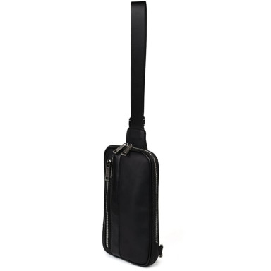Mens business sling bag, business style TARWA RAG-1537-4lx black crazy and nappa