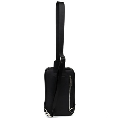 Mens business sling bag, business style TARWA RAG-1537-4lx black crazy and nappa