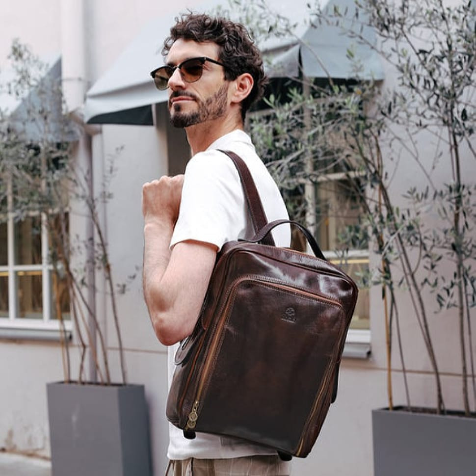 Шкіряний рюкзак - The Sun Also Rises - Коричневий колір - Time Resistance 1173801