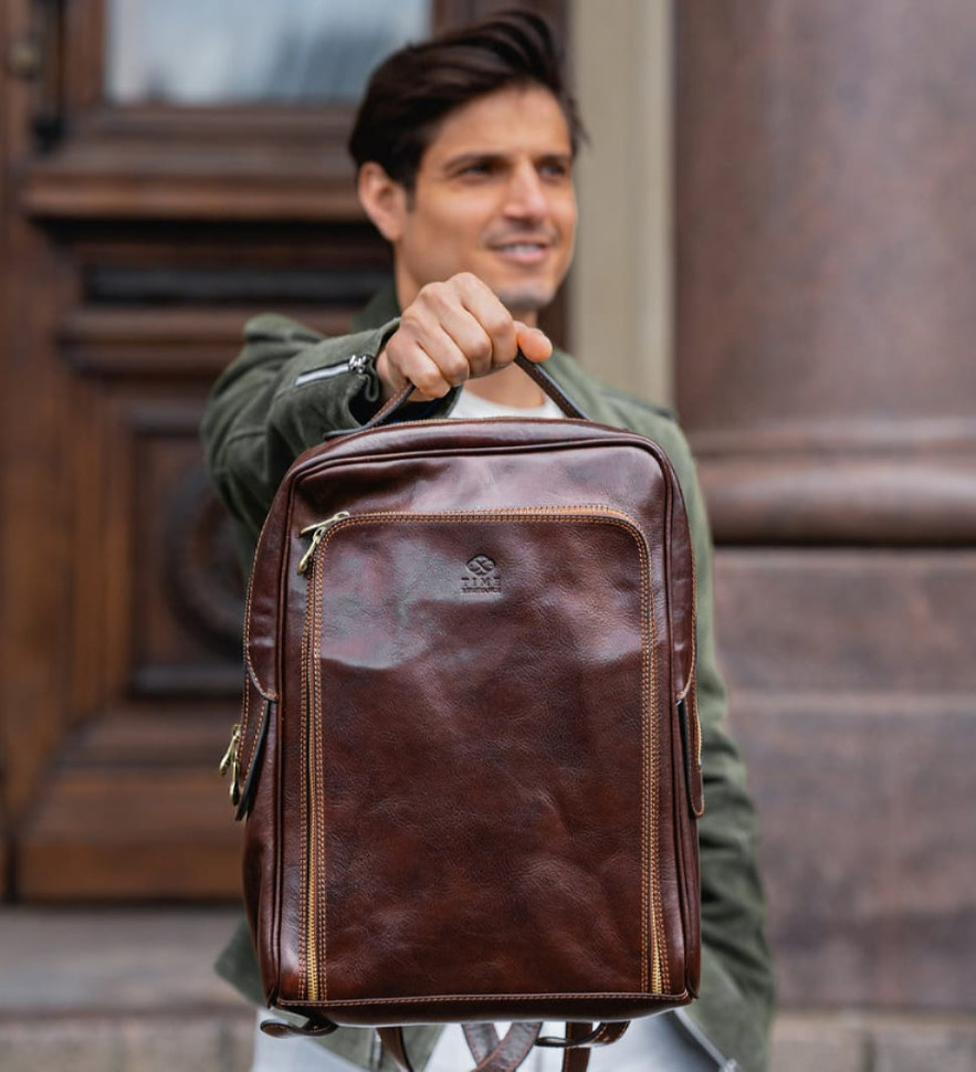 Шкіряний рюкзак - The Sun Also Rises - Коричневий колір - Time Resistance 1173801