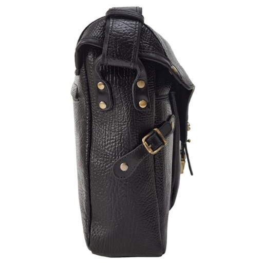 Сумка м'яка шкіряна Tony Bellucci 5087-893 чорний флотар
