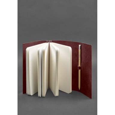 Leather notepad (Soft-beech) 1.0 burgundy