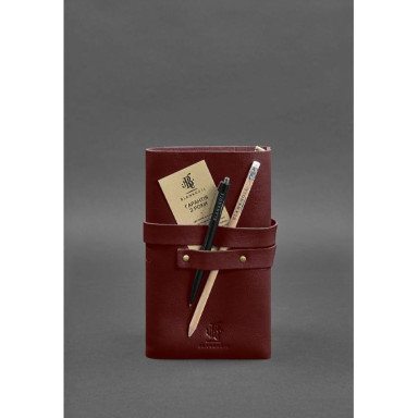 Leather notepad (Soft-beech) 1.0 burgundy