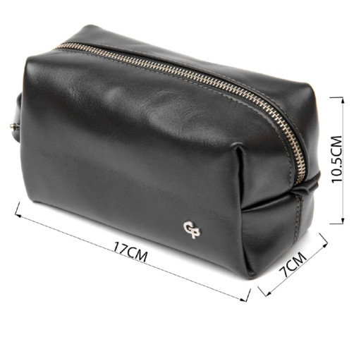 Шкіряна чоловіча косметичка GRANDE PELLE 11415 Чорний