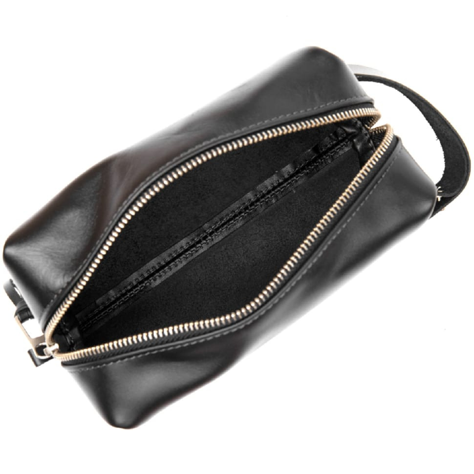 Кожаная мужская косметичка GRANDE PELLE 11415 Черный