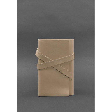 Women's leather notebook (Softbook) 1.0 Light beige